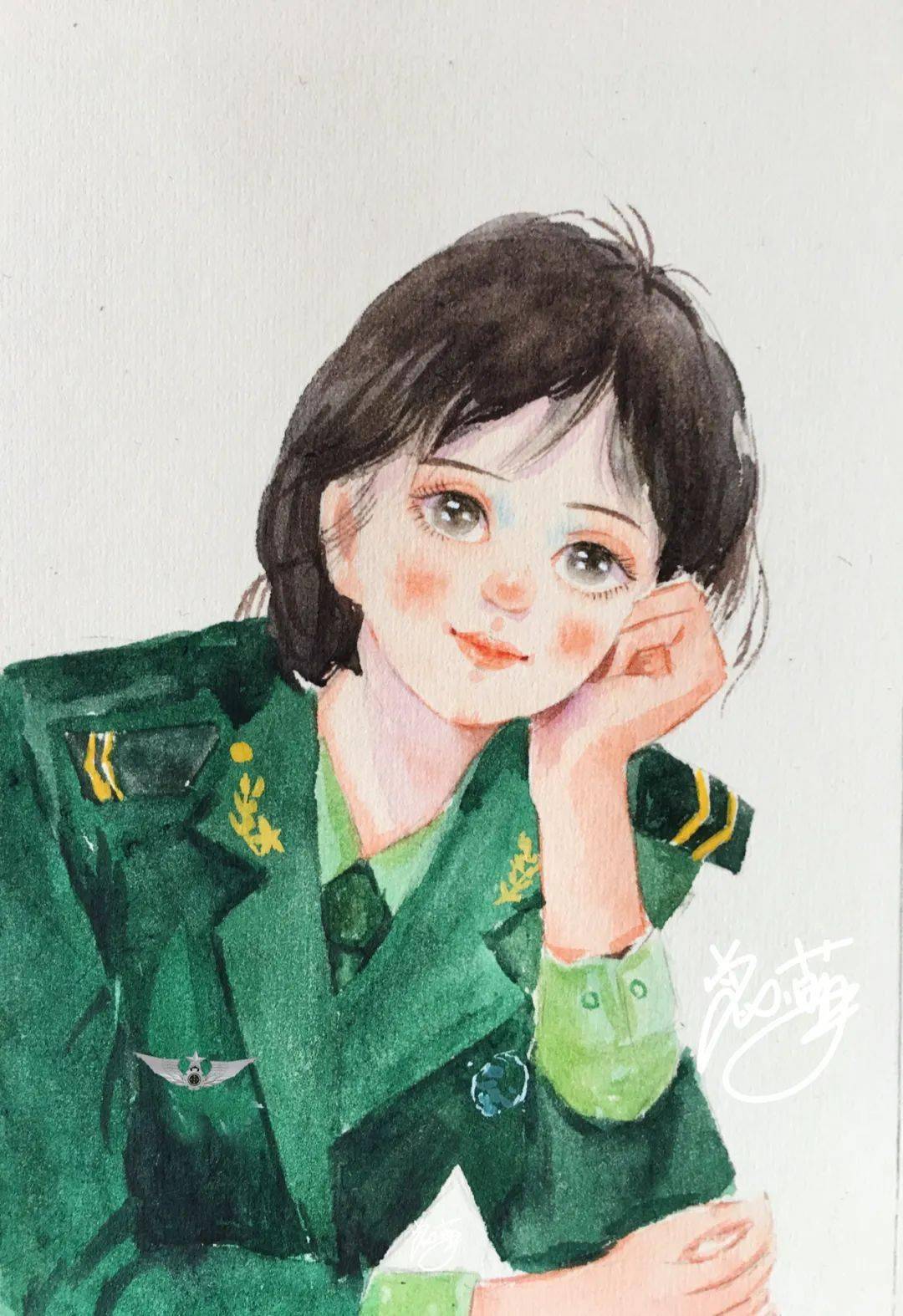 女兵手绘图片，展现力量与柔美的独特魅力，女兵手绘图片，展现力量与柔美的独特魅力风采
