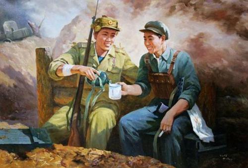 中国女兵图片油画，展现女性力量与荣耀的艺术创作，中国女兵油画，展现女性力量与荣耀的艺术佳作
